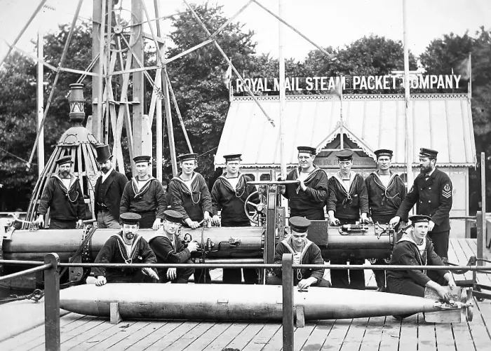 Framed Print : Royal Naval Exhibition 1891 - Torpedo Drill Framed Print : Royal Naval Exhibition 1891 - Torpedo Drill
