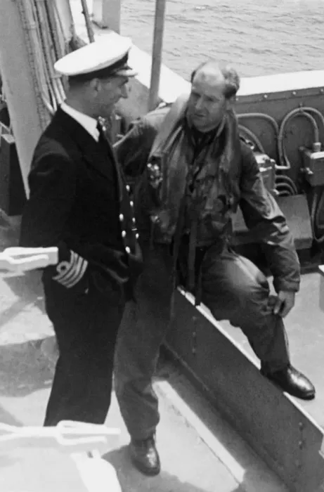 Framed Print : Royal Navy Fleet Air Arm Faa Pilot Meets Ships Captain a? Framed Print : Royal Navy Fleet Air Arm Faa Pilot Meets Ships Captain a?