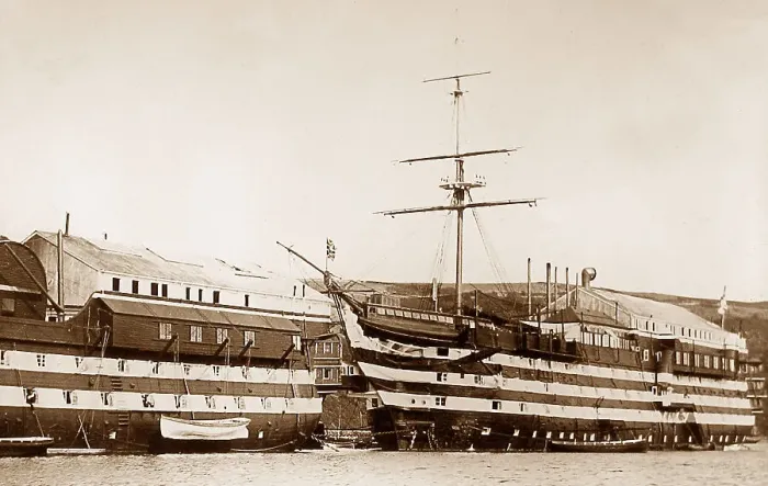 Framed Print : Royal Navy HMS Britannia training ship, Dartmouth Framed Print : Royal Navy HMS Britannia training ship, Dartmouth