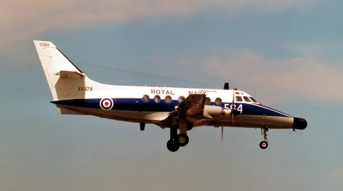 Framed Print : Royal Navy - Scottish Aviation Jetstream T. 2 XX478 / 64 (msn 216 P / N 16, ex G-AXGL), of 750 Naval Air Squadron, based at RNAS Culdrose. Date: circa 1995 Framed Print : Royal Navy - Scottish Aviation Jetstream T. 2 XX478 / 64 (msn 216 P / N 16, ex G-AXGL), of 750 Naval Air Squadron, based at RNAS Culdrose. Date: circa 1995