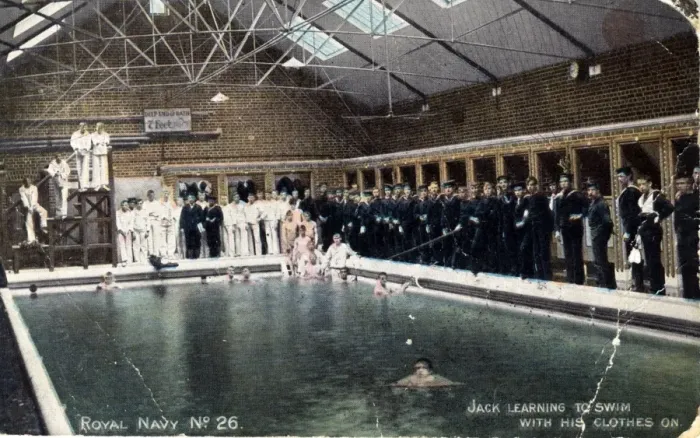 Framed Print : Royal Navy - Swimming Lessons Framed Print : Royal Navy - Swimming Lessons