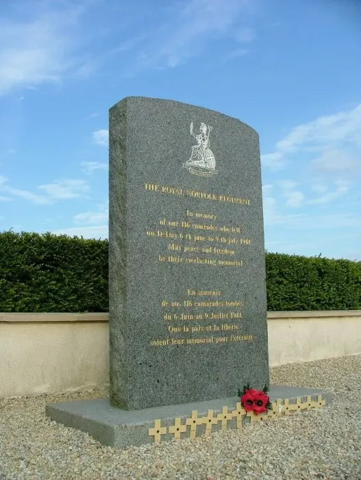 Framed Print : Royal Norfolk Regiment Memorial, Bieville-Berville Framed Print : Royal Norfolk Regiment Memorial, Bieville-Berville