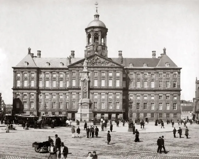 Framed Print : Royal Palace, Amsterdam, 1890s. Date: 1890s Framed Print : Royal Palace, Amsterdam, 1890s. Date: 1890s