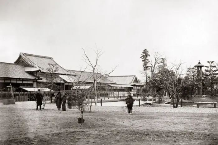 Framed Print : Former royal palace, Kyoto, Japan, circa 1880s. Date: circa 1880s Framed Print : Former royal palace, Kyoto, Japan, circa 1880s. Date: circa 1880s