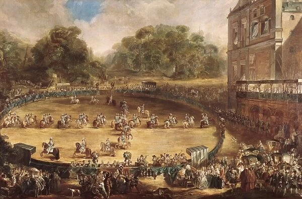 The Royal Parade, circa 1773. Paret y Alcazar, Luis (1746-1799)