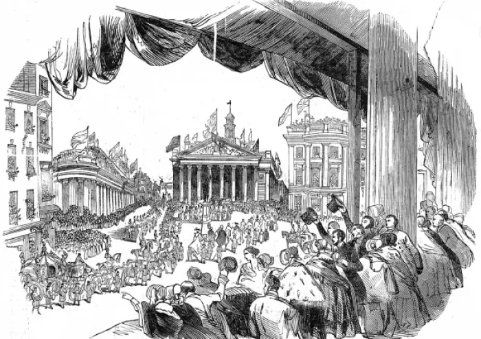 Framed Print : Royal Procession passing the Mansion House, London, 1844 Framed Print : Royal Procession passing the Mansion House, London, 1844