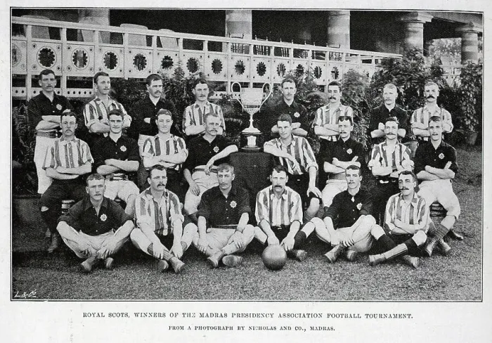 Framed Print : Royal Scots Football Team, outdoor sporting portrait Framed Print : Royal Scots Football Team, outdoor sporting portrait