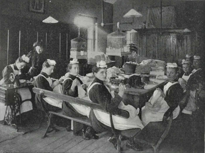 Framed Print : Royal Seamen and Marines Orphan Home, Portsmouth - Sewing Framed Print : Royal Seamen and Marines Orphan Home, Portsmouth - Sewing