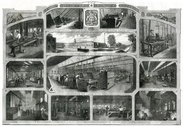Framed Print : Royal Small Arms Factory, Enfield 1871