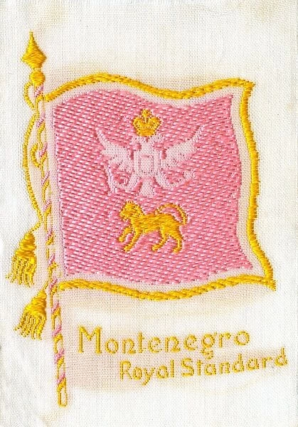 The Royal Standard of Montenegro - Silk backing