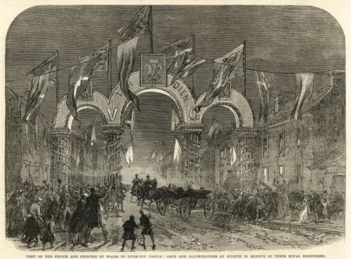 Framed Print : Royal visit to Dunrobin Castle 1866 Framed Print : Royal visit to Dunrobin Castle 1866