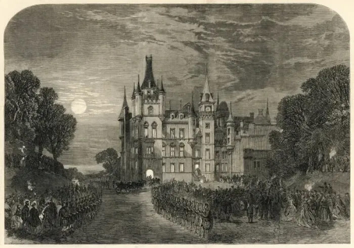 Framed Print : Royal visit to Dunrobin Castle 1866 Framed Print : Royal visit to Dunrobin Castle 1866