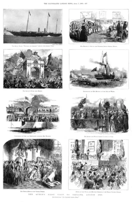 Framed Print : The Royal Visit to Ireland, 1849 - various scenes Framed Print : The Royal Visit to Ireland, 1849 - various scenes