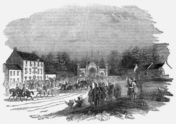 Framed Print : Royal visit to Taymouth Castle Framed Print : Royal visit to Taymouth Castle