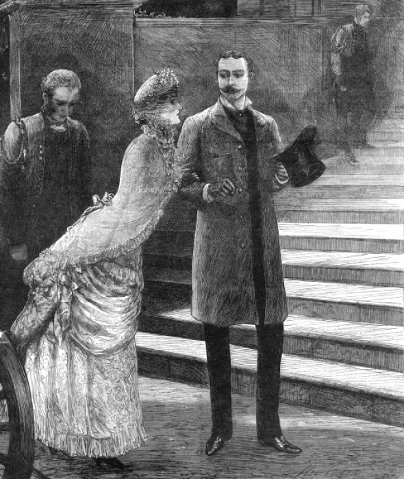 Framed Print : Royal Wedding 1882 -- Duke & Duchess of Albany Framed Print : Royal Wedding 1882 -- Duke & Duchess of Albany