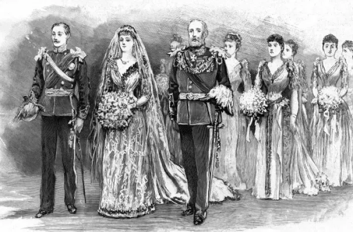 Framed Print : Royal Wedding 1891 - Procession of the bride Framed Print : Royal Wedding 1891 - Procession of the bride