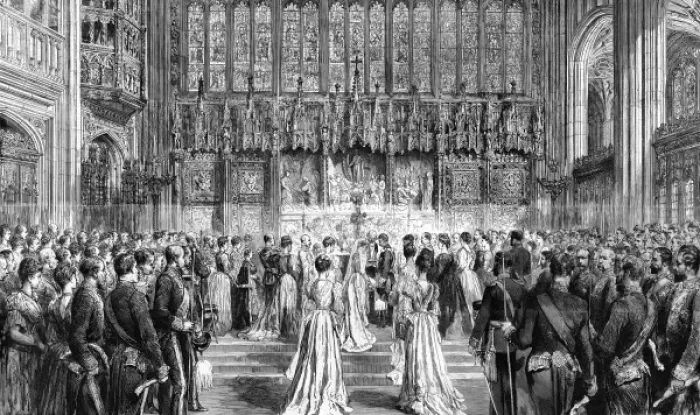 Framed Print : Royal Wedding 1891 - In St Georges Chapel Framed Print : Royal Wedding 1891 - In St Georges Chapel