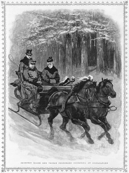 Royal Wedding 1893 - Marie and Ferdinand go sleighing