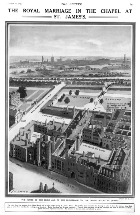 Framed Print : Royal Wedding 1913 - Chapel Royal, St James s Framed Print : Royal Wedding 1913 - Chapel Royal, St James s