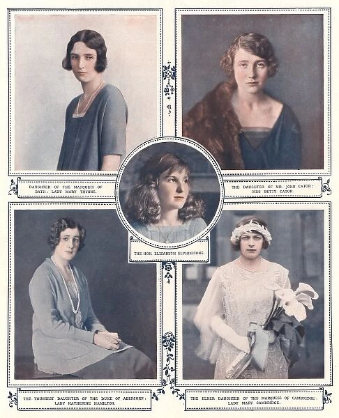 Royal Wedding 1923 - five of the bridesmaids