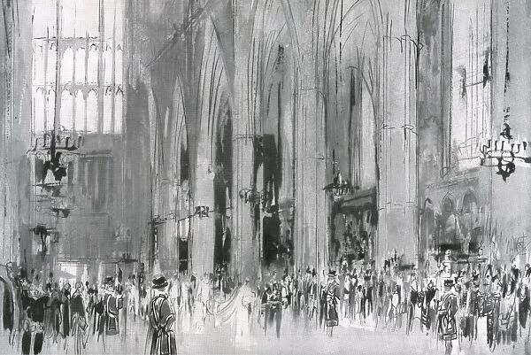 Royal Wedding 1934 - the scene in Westminster Abbey