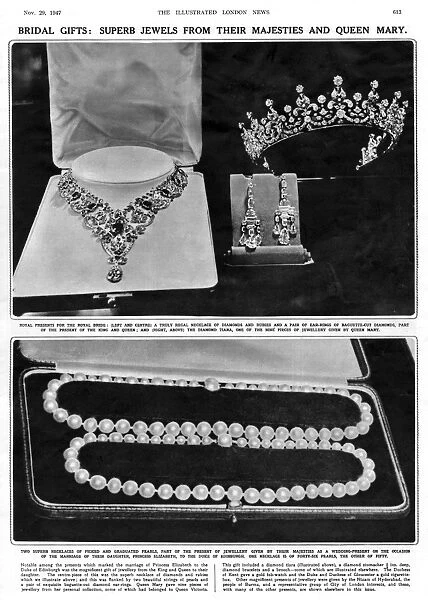 Royal Wedding 1947 - bridal gifts