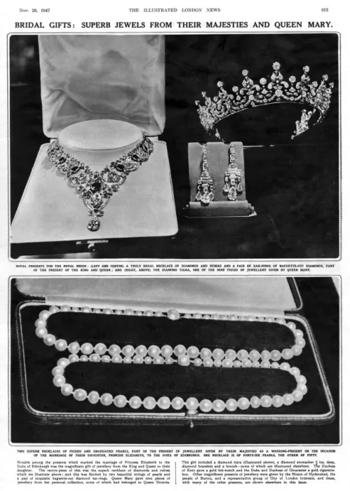 Framed Print : Royal Wedding 1947 - bridal gifts Framed Print : Royal Wedding 1947 - bridal gifts