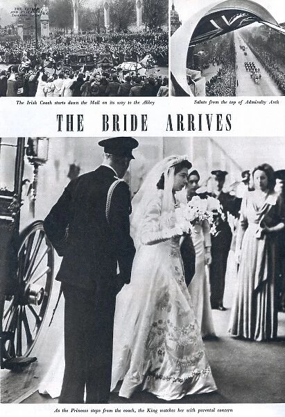 Royal Wedding 1947 - the bride arrives