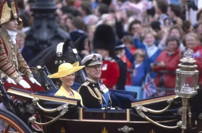 Framed Print : Royal Wedding 1986 - Prince Philip and Susan Barrantes