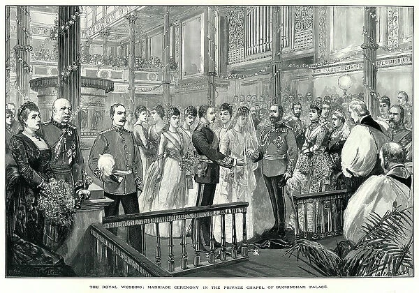 Royal wedding ceremony Louise and Alexander 1889