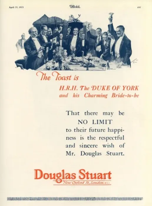 Framed Print : Royal wedding - Douglas Stuart advertisement Framed Print : Royal wedding - Douglas Stuart advertisement