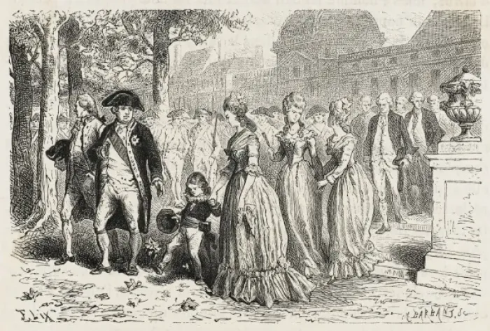 Framed Print : Royals in Tuileries - 1 Framed Print : Royals in Tuileries - 1