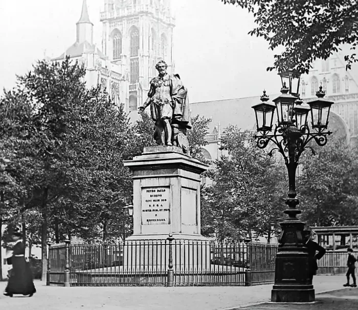 Framed Print : Rubens Statue, Antwerp, Belgium, Victorian period Framed Print : Rubens Statue, Antwerp, Belgium, Victorian period