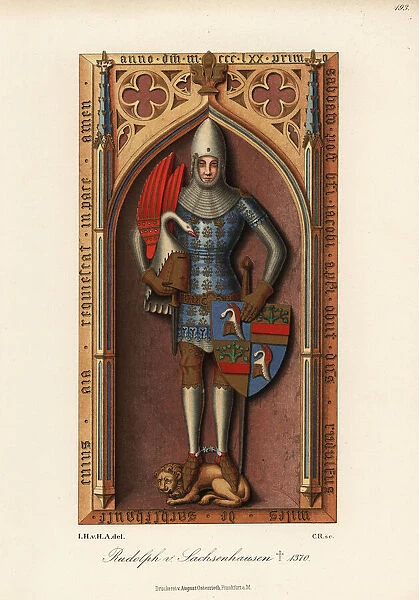 Rudolph von Sachsenhausen in 14th century armour