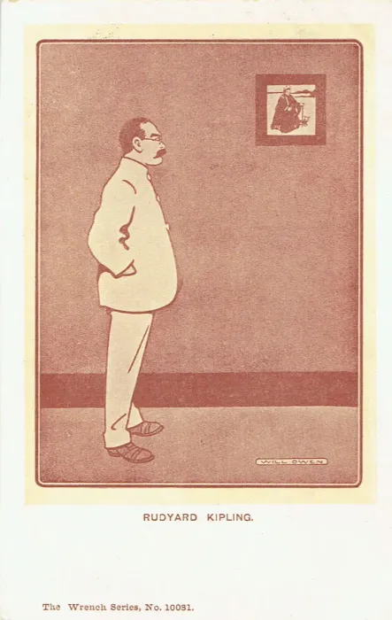 Framed Print : Rudyard Kipling by Will Owen Framed Print : Rudyard Kipling by Will Owen