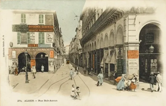 Framed Print : Rue Bab-Azoun - Algiers, Algeria Framed Print : Rue Bab-Azoun - Algiers, Algeria