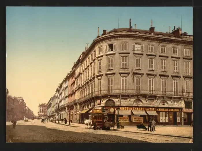 Framed Print : Rue Chapeau Rouge, from the Place Richelieu, Bordeaux, Franc Framed Print : Rue Chapeau Rouge, from the Place Richelieu, Bordeaux, Franc