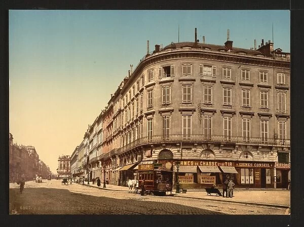 Rue Chapeau Rouge, from the Place Richelieu, Bordeaux, Franc