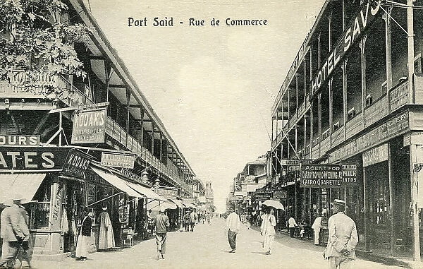 Rue de Commerce, Port Siad, Egypt - The Cairo Postcard Trust