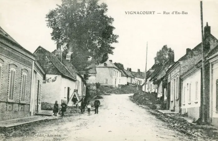 Framed Print : Rue d En-Bas, Vignacourt, France Framed Print : Rue d En-Bas, Vignacourt, France