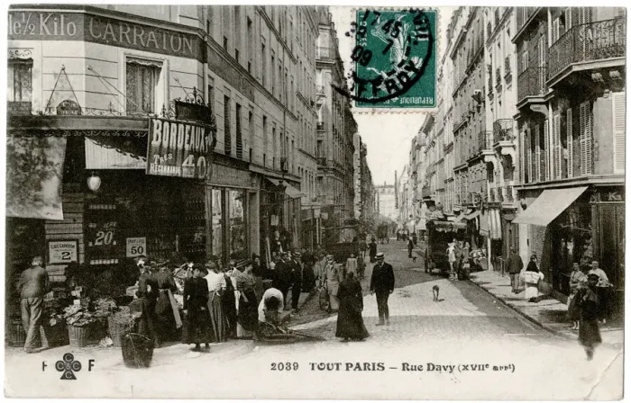 Framed Print : Rue Davy, Avenue de St Ouen, Paris, France Framed Print : Rue Davy, Avenue de St Ouen, Paris, France