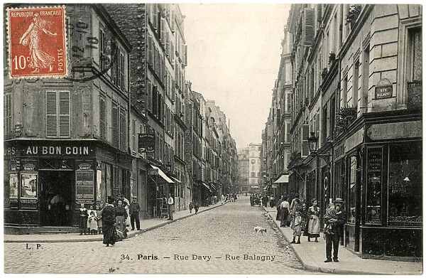 Rue Davy from Rue Balagny, Paris, France