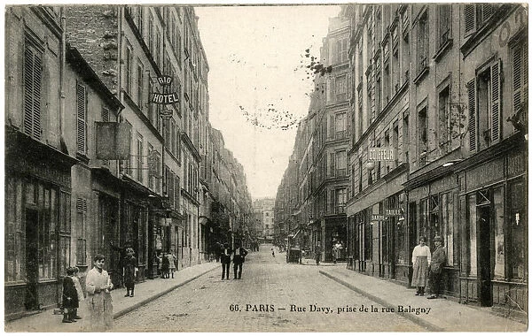 Rue Davy from Rue Balagny, Paris, France