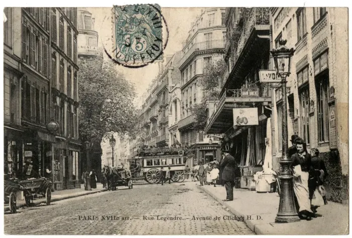 Framed Print : Rue Legendre, Avenue de Clichy, Paris, France Framed Print : Rue Legendre, Avenue de Clichy, Paris, France