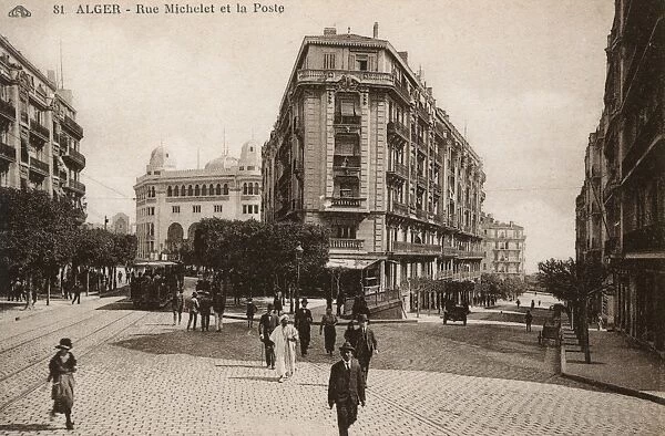 Rue Michelet and Post Office, Algiers, Algeria
