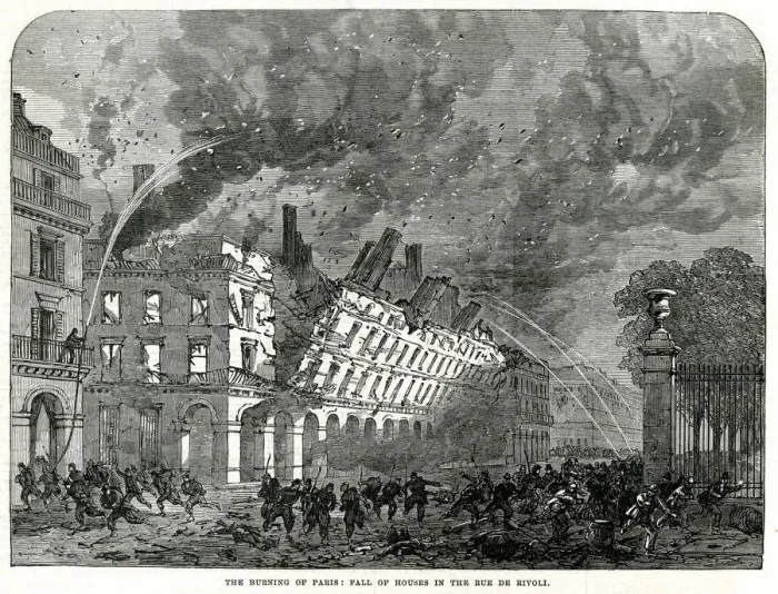 Framed Print : RUE DE RIVOLI DAMAGE 1871 Framed Print : RUE DE RIVOLI DAMAGE 1871