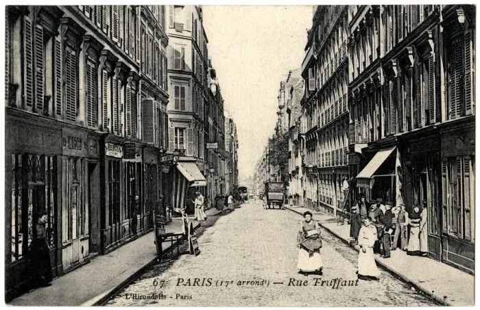 Framed Print : Rue Truffaut, Paris, France Framed Print : Rue Truffaut, Paris, France
