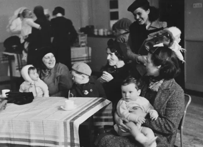 Framed Print : Rufugee mothers WWII Framed Print : Rufugee mothers WWII