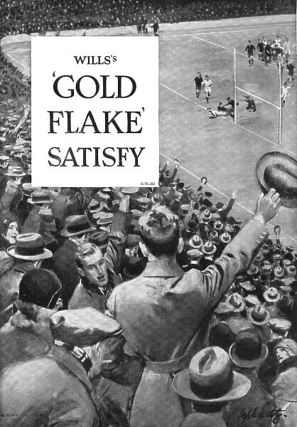 Rugby crowd in Gold Flake advertisement