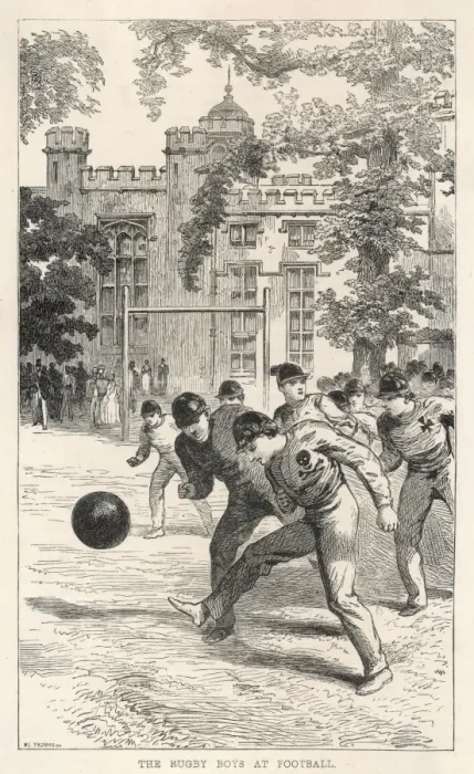 Framed Print : Rugby at Rugby 1863 Framed Print : Rugby at Rugby 1863